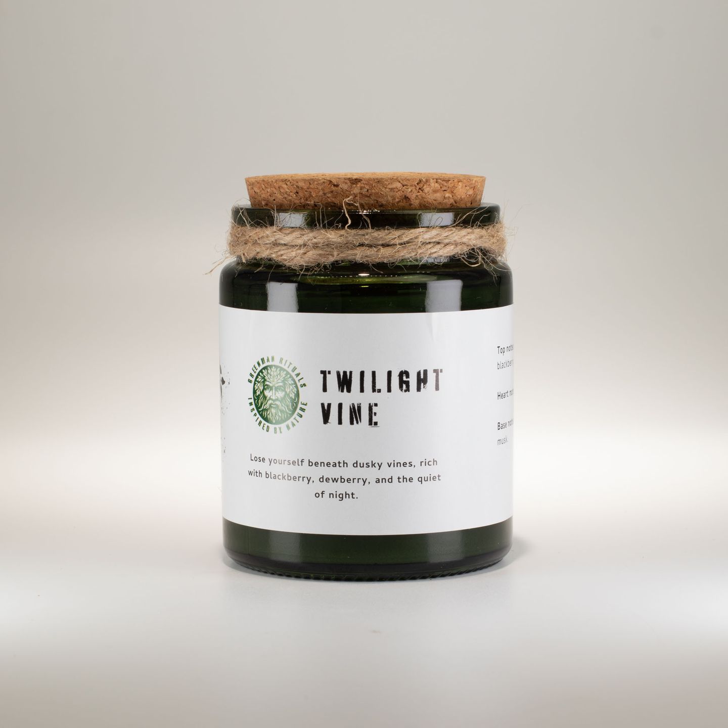 Greenman Sojavaxljus med Träveke