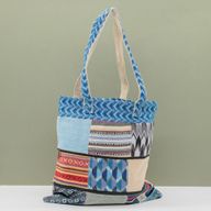 Patchwork Kathmandu toteväska - Dhaka-design (37x38 cm)