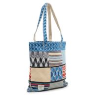 Patchwork Kathmandu toteväska - Dhaka-design (37x38 cm)