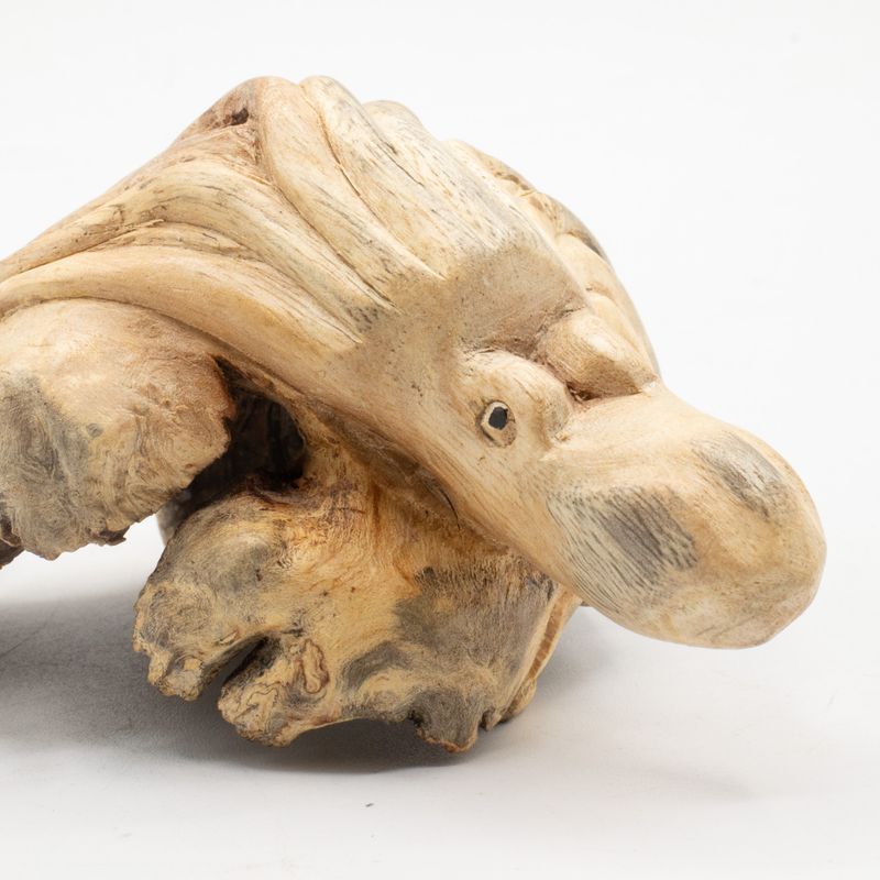 Handgjord parasitträskulptur - havsbevakande bläckfisk