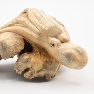 Handgjord parasitträskulptur - havsbevakande bläckfisk