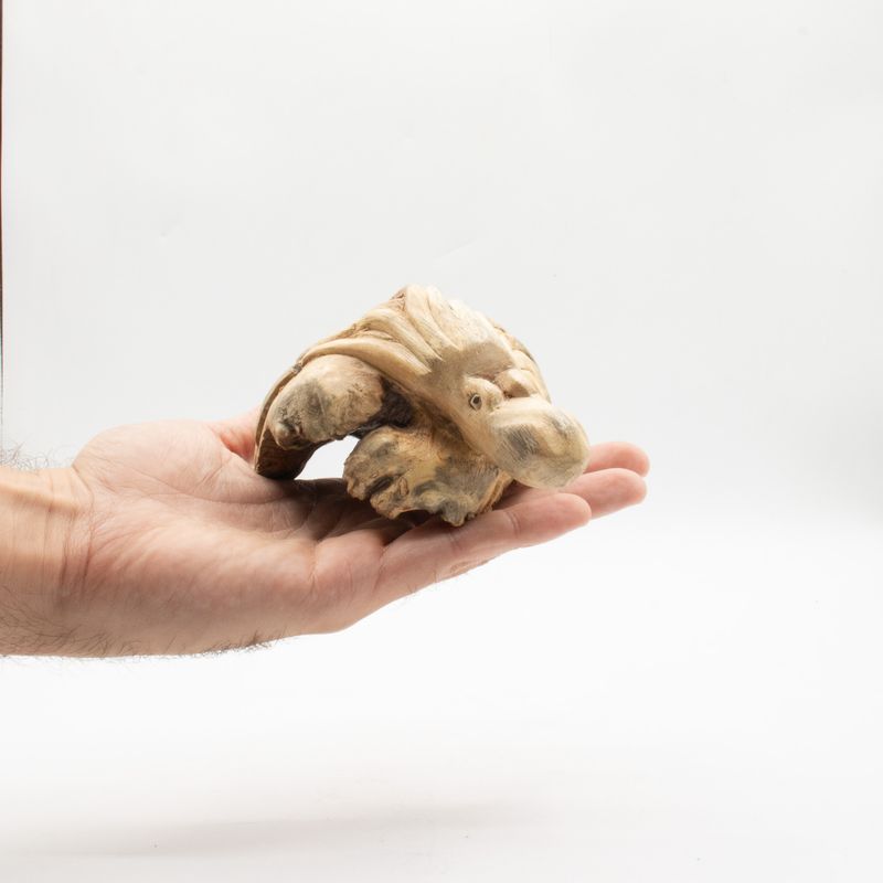 Handgjord parasitträskulptur - havsbevakande bläckfisk