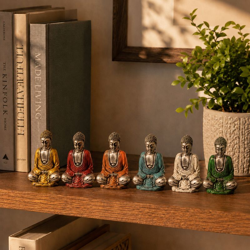 Silver Mini Buddha (Blandade färger)