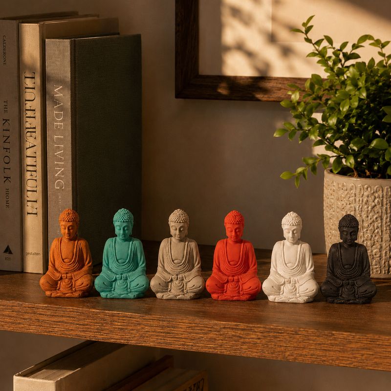 matt Mini Buddha (Blandade färger)