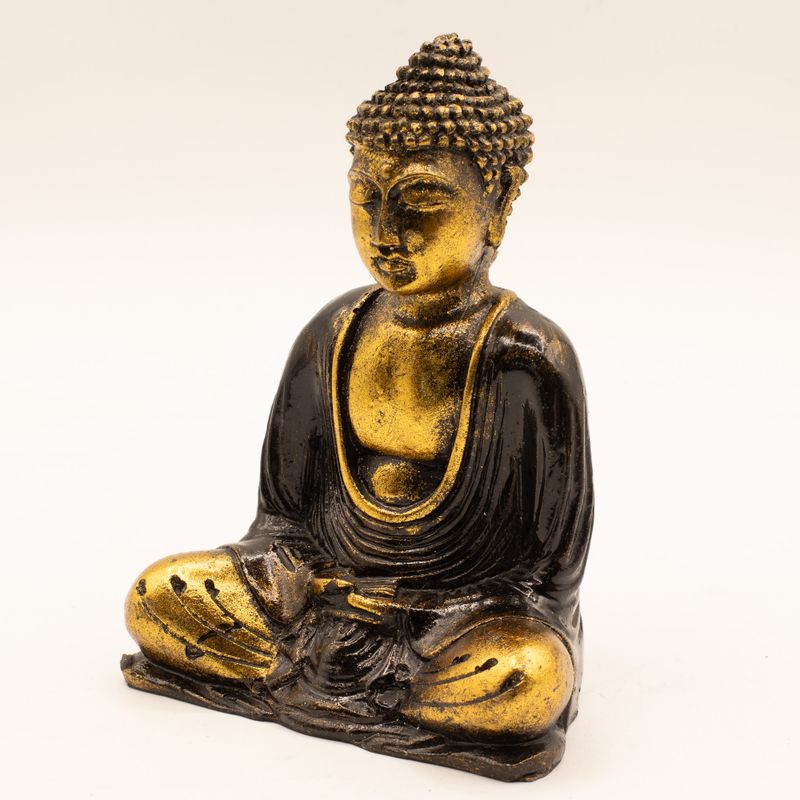 Svart och guld Buddha - Medium