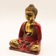 Röd och Guld Buddha - Medium