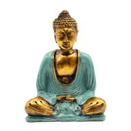 Turkos och guld Buddha - medium