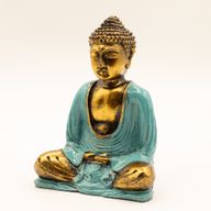 Turkos och guld Buddha - medium