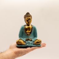 Turkos och guld Buddha - medium
