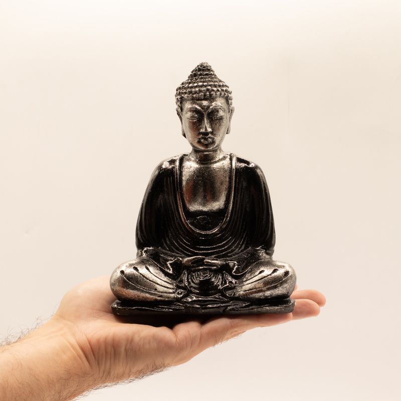 Svart & Grå Buddha - Medium