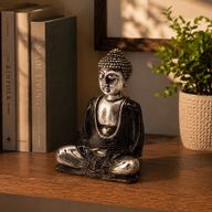 Svart & Grå Buddha - Medium