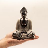 Vit och Grå Buddha - Medium