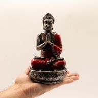 Buddha ljusstake - röd - medium