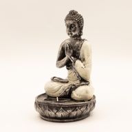 Buddha-ljusstake - Vit - Medel