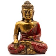 Röd & guld Buddha - Stor