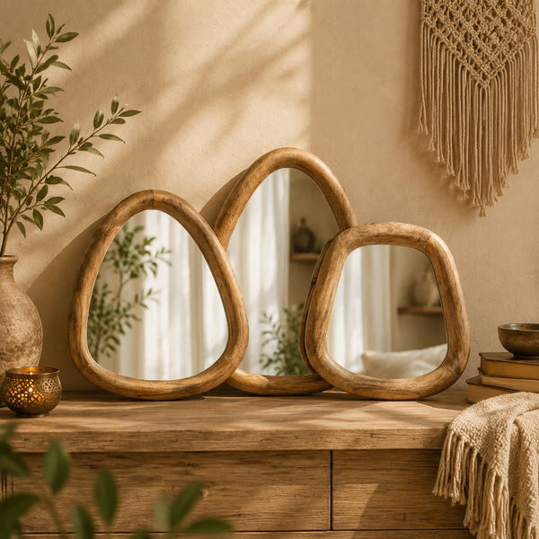Set med Stenformade Speglar