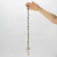 Indiska vindklockor - mässing OM med chakra-pärlor strängklockor - 53 cm