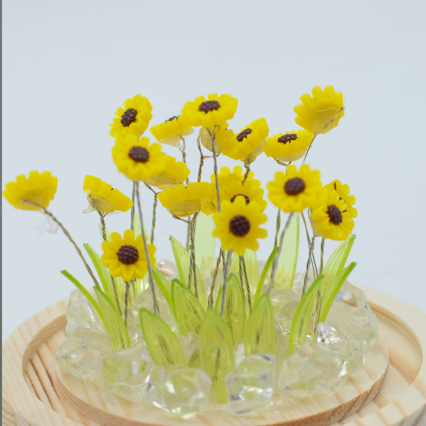 Lysande Glaskupor med Blommor