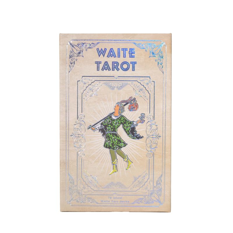 Silverfolierat Waite-tarotkortset - med häfte