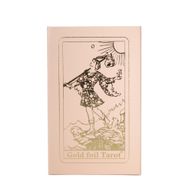 Rosa låda med rubinfolie för tarotkort – gåvoboxset med häfte