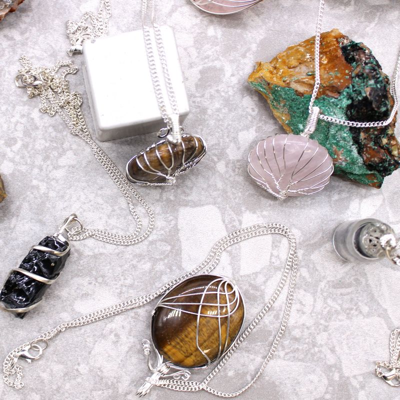Indiska halsband med ädelstenar Startset
