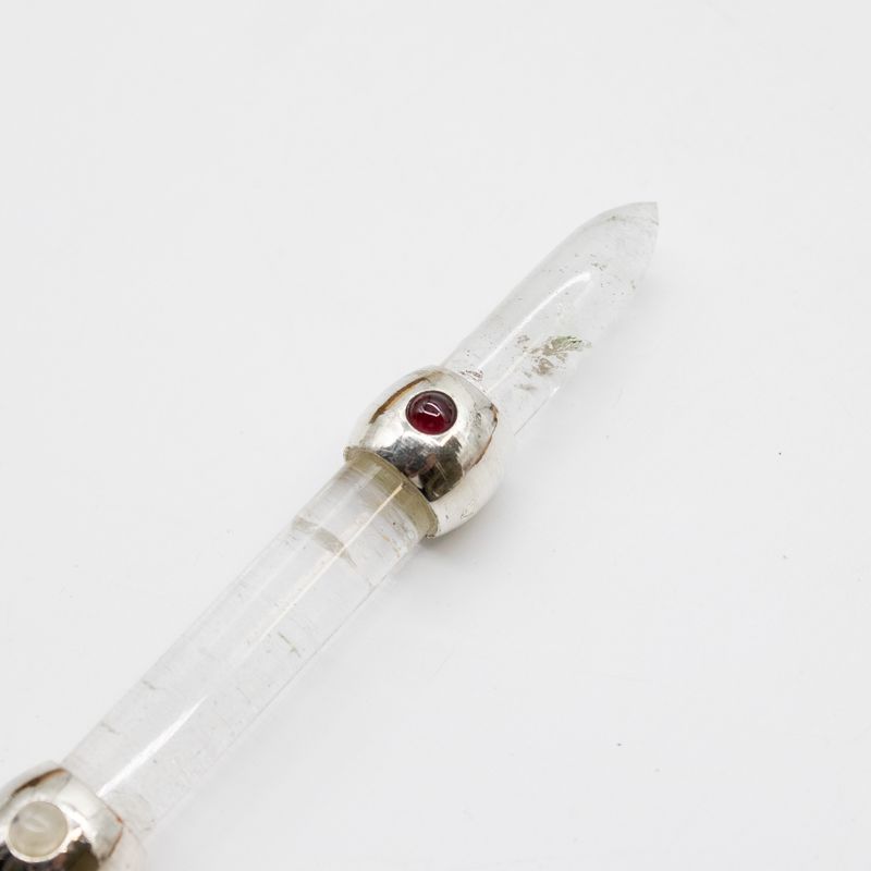 Himmelsk prismstav - ametist rörlig kristallkula kvartsstam - 12 cm