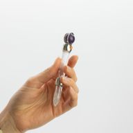 Himmelsk prismstav - ametist rörlig kristallkula kvartsstam - 12 cm