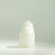 Naturlig selenit tornlampa - 15 cm