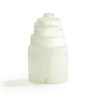 Naturlig selenit tornlampa - 15 cm