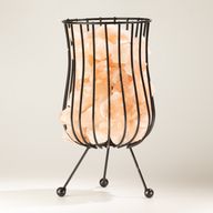 Hög saltstensbrazier - Rosa Himalayasaltbitar