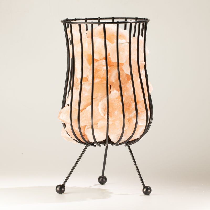 Hög saltstensbrazier - Rosa Himalayasaltbitar