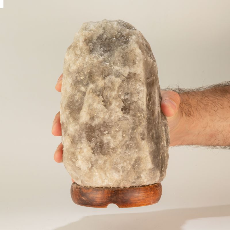 Grå Himalayasaltlampa - 1,5 - 2 kg