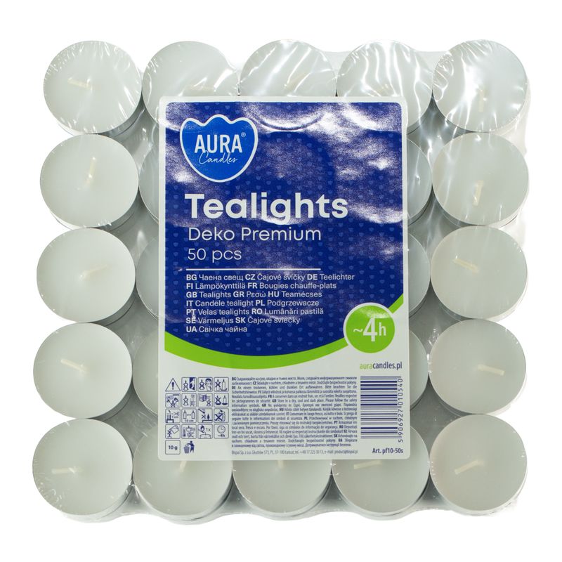 Doftfritt te-ljus (4 timmar)