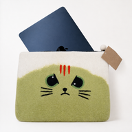 Feltad laptopfodral (upp till 14 tum) - Grumpy Cat