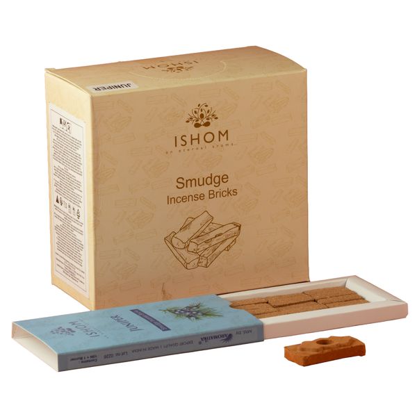 Naturlig rökelse-smudge-brickor och brännare - Enbär