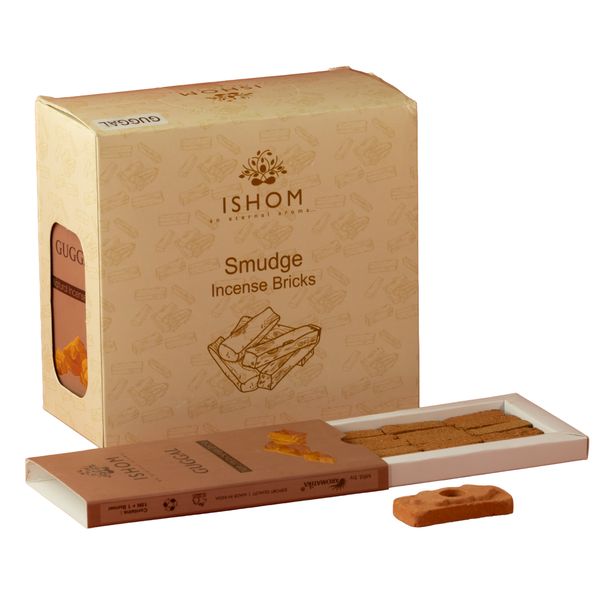 15-pack med naturliga rökelsebrickor och brännare - Guggal