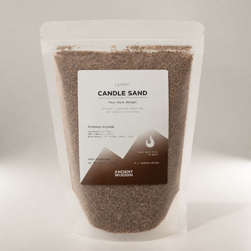 Doftljus Sand - Mocha brun - Karmosin kristall - 300 g