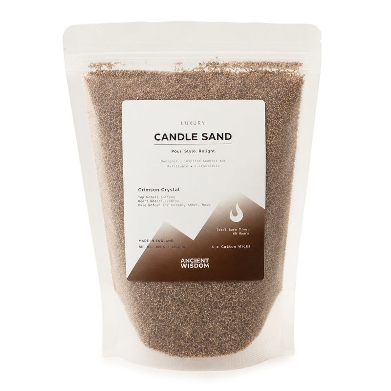 Doftljus Sand - Mocha brun - Karmosin kristall - 300 g