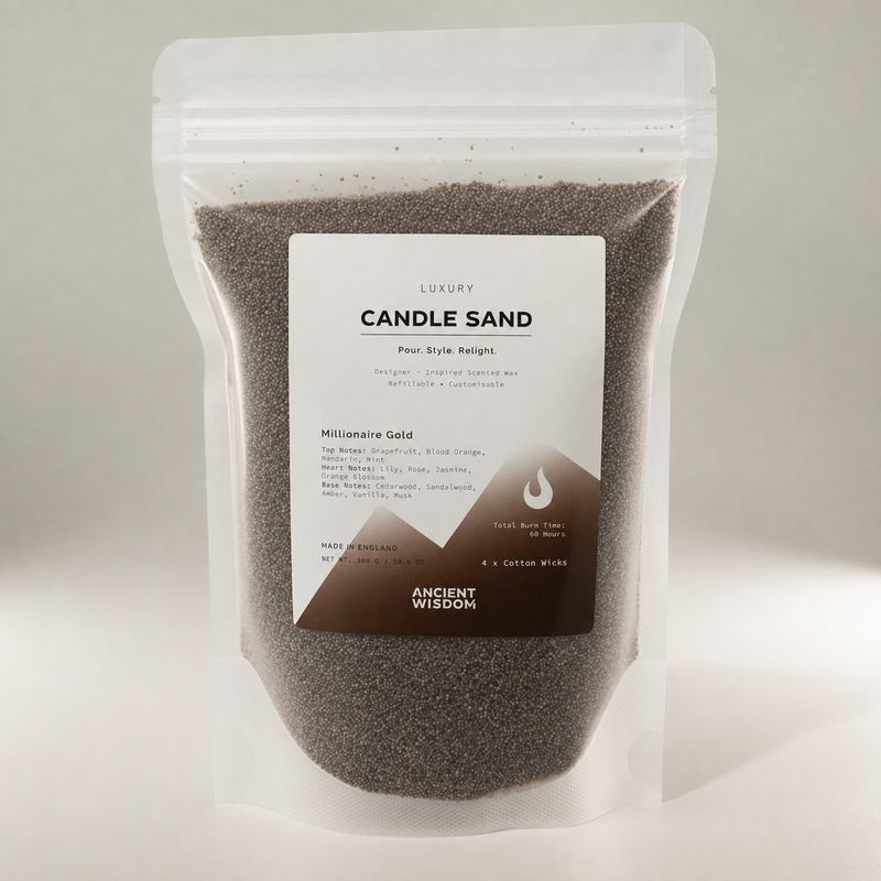 Doftande ljussand - Chokladbrun - Millionaire Guld - 300g