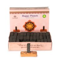 Förpackning med 104 naturliga rökelsebrickor och brännare - Happy Planets - Ritual Brickor