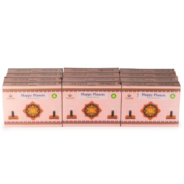 Förpackning med 104 naturliga rökelseblockar och brännare - Happy Planets - Ritual Bricks