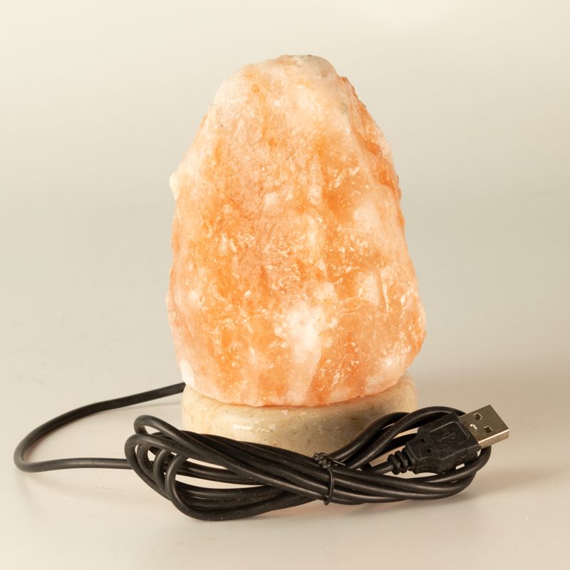 Kvalitets-USB naturlig saltslampa - 11,5 cm (multi)