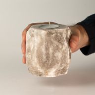 Grå salt-ljusstake 600-800 g