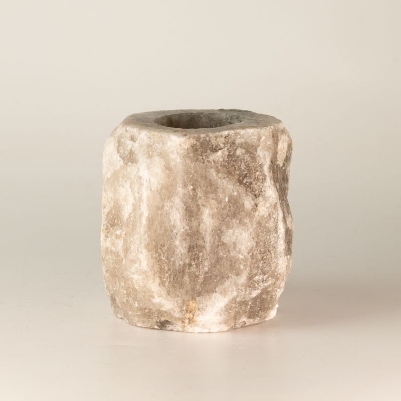 Grå salt-ljusstake 600-800 g