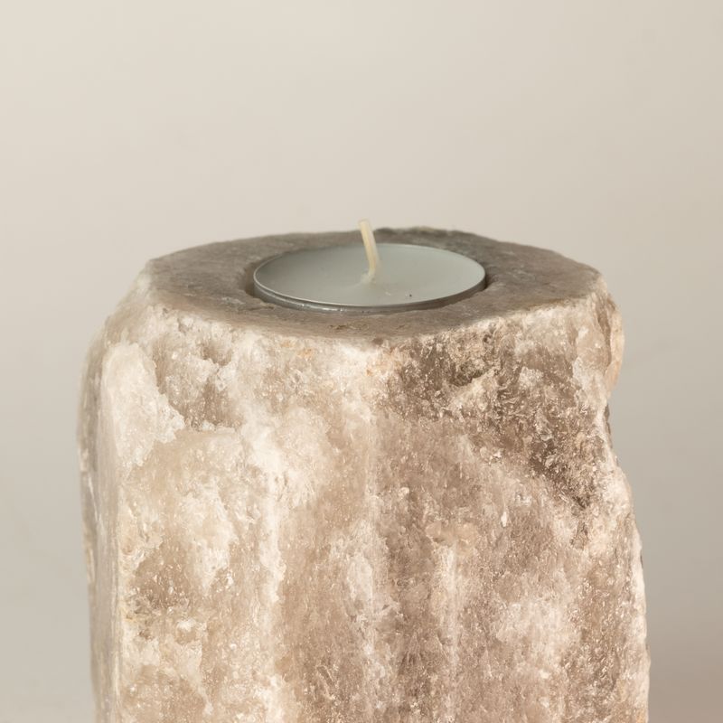 Grå salt-ljusstake 600-800 g