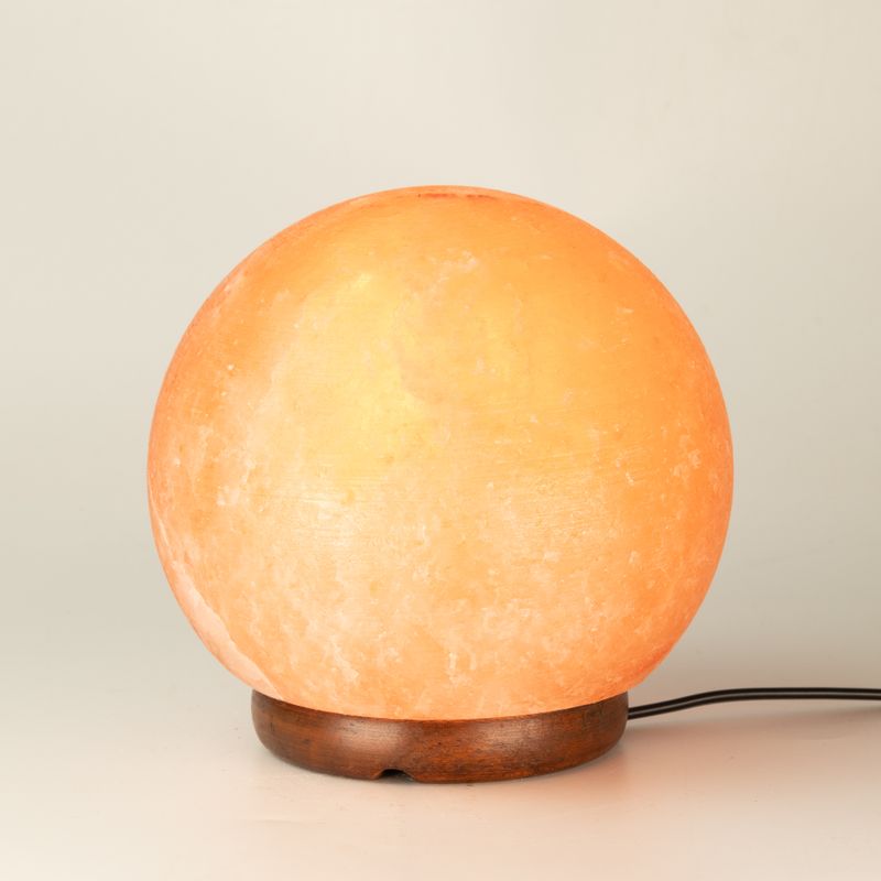Saltlampa boll - stor träbas 3-4 kg