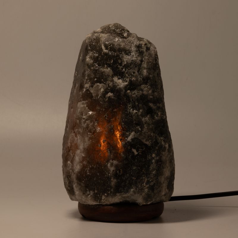 Grå Himalaya Naturlig Saltlampa - 3-5 kg