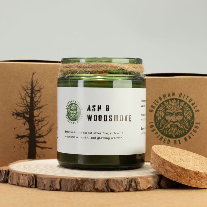 Greenman Sojavaxljus med Träveke