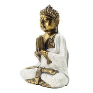 Vit och guld Buddha - Extra stor 30 cm - Namaste (Välkommen)