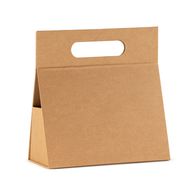 Hopfällbar gåvobox - Handlåda (20x10x20 cm) - Brun Kraft